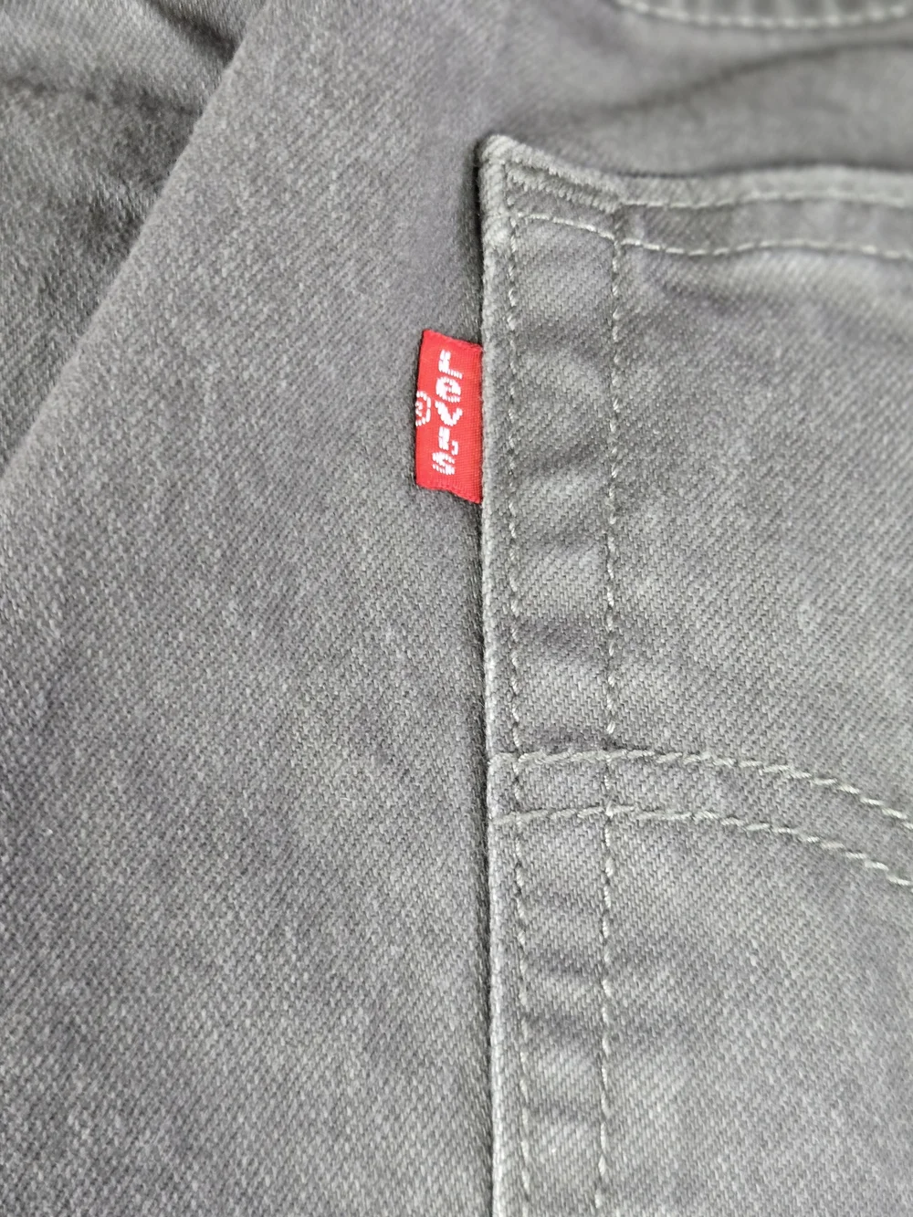 Levi's 505 Regular Fit Straight Leg Casual Minimalist Jeans Gray 34x32